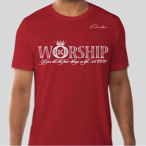 worship t-shirt red