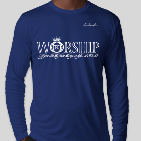 worship shirt royal blue