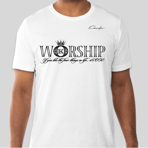 worship t-shirt white