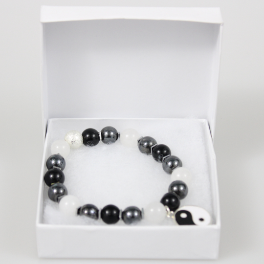 yin yang charm bracelet gift box
