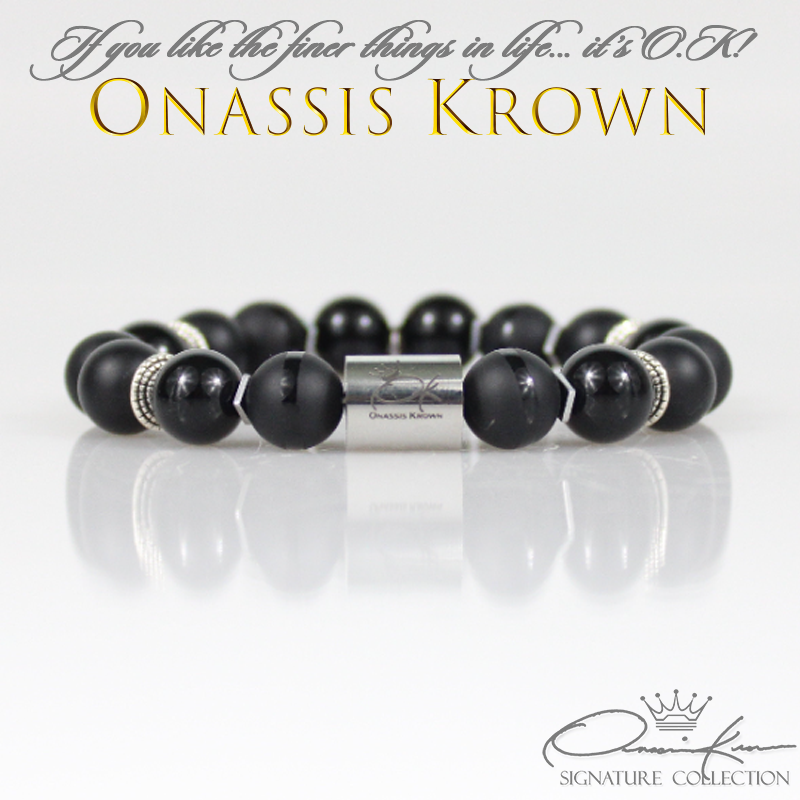 african continent charm black onyx bead bracelet